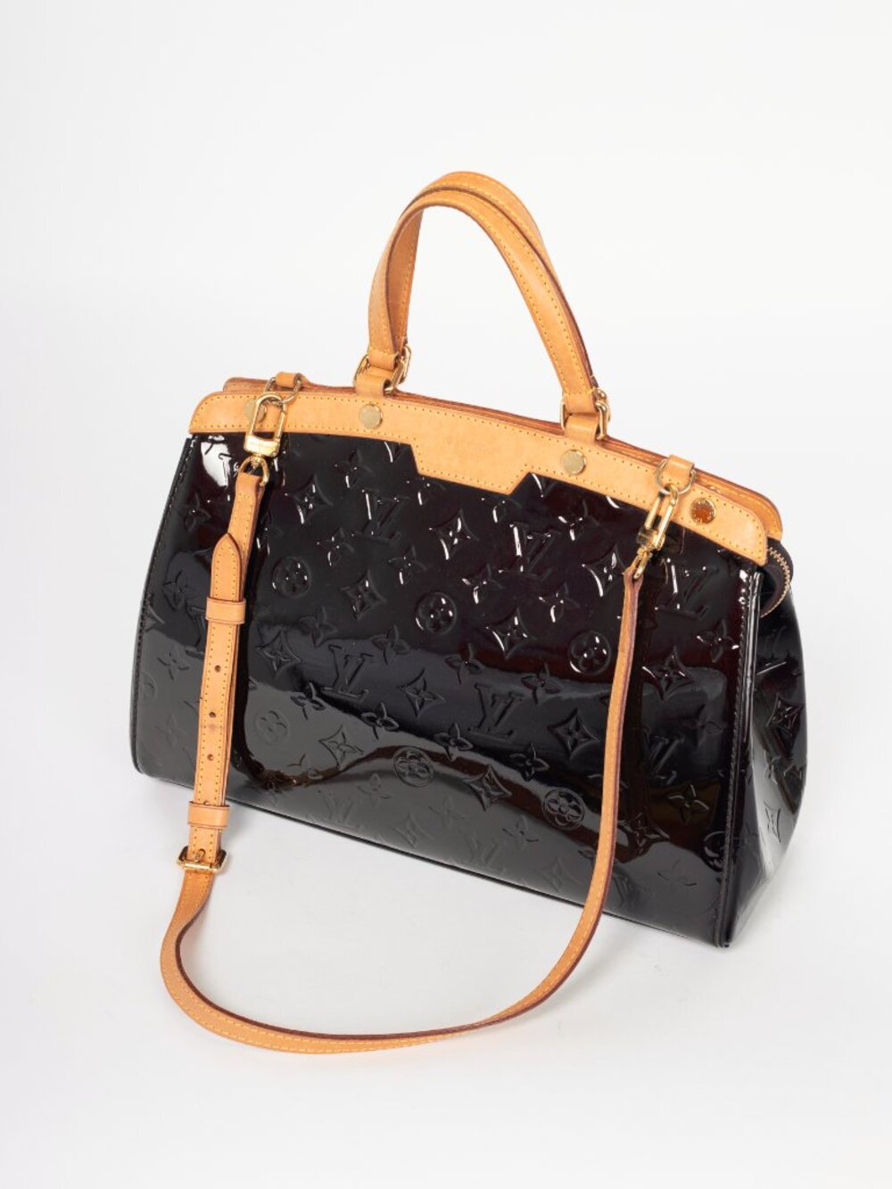Louis Vuitton Brea MM Amarante Monogram Vernis Leather Tote - Picture 6 of 13